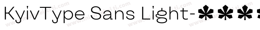KyivType Sans Light字体转换